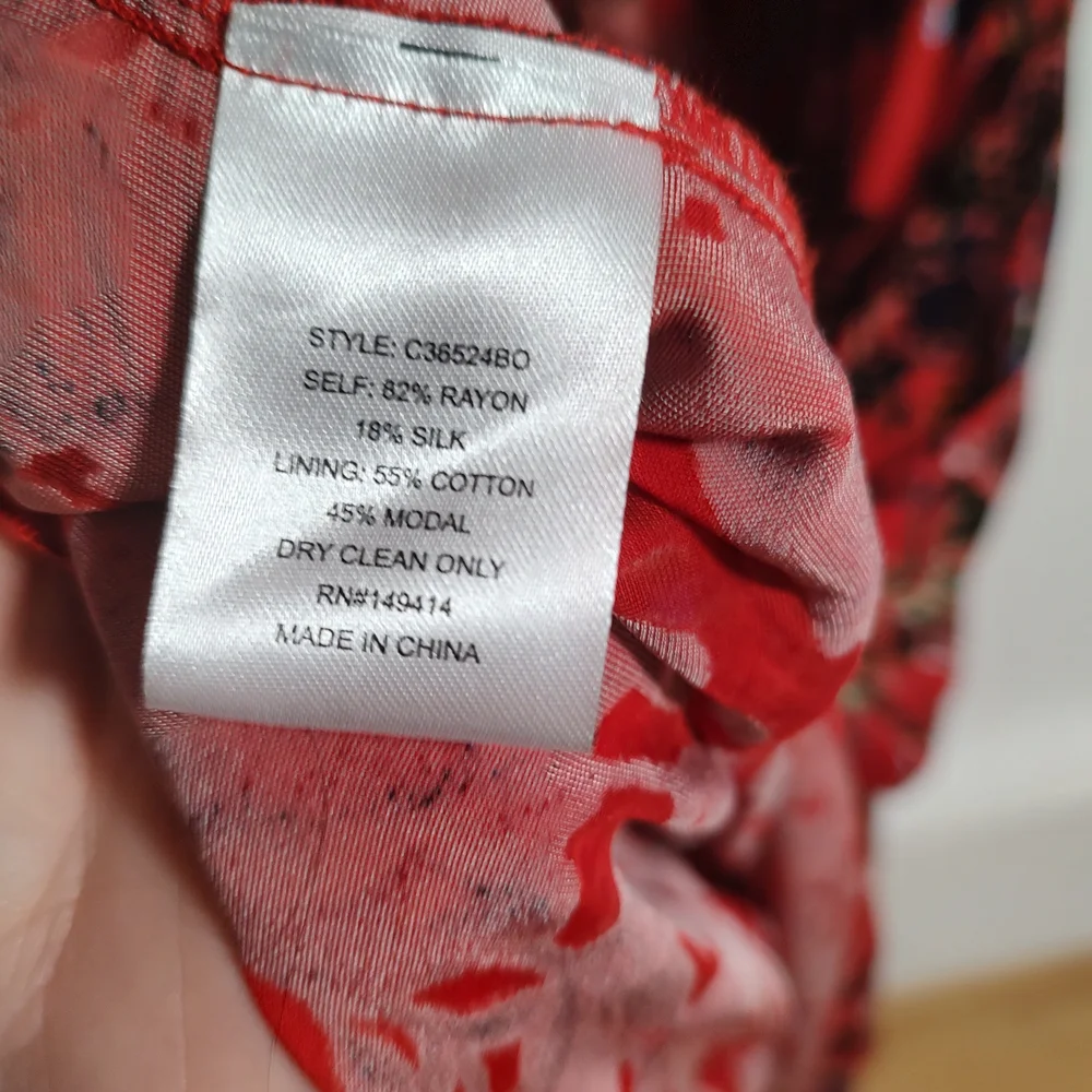 Johnny Was Bobcat Forest Dress Silk Blend Red Floral Maxi Medium NWT Boho Luxe - Picture 10 of 11